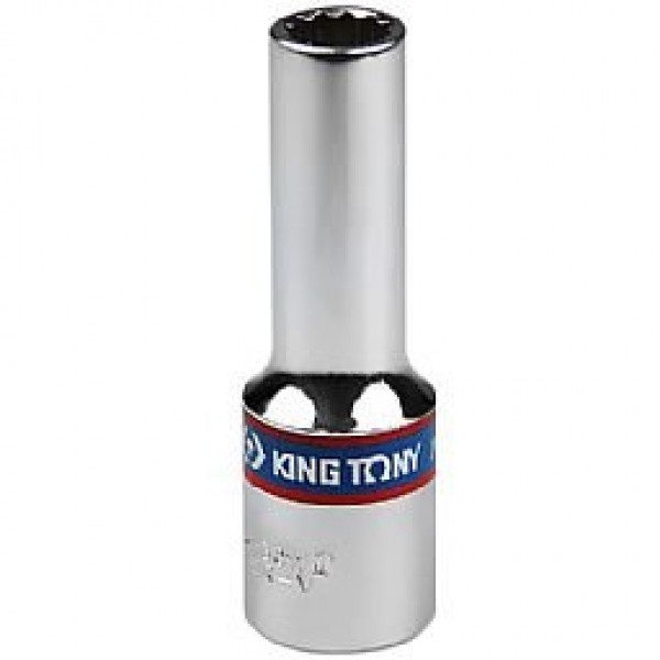 Soquete Estriado Longo 11 mm com Encaixe de 1/2 Pol. - KING TONY-423011