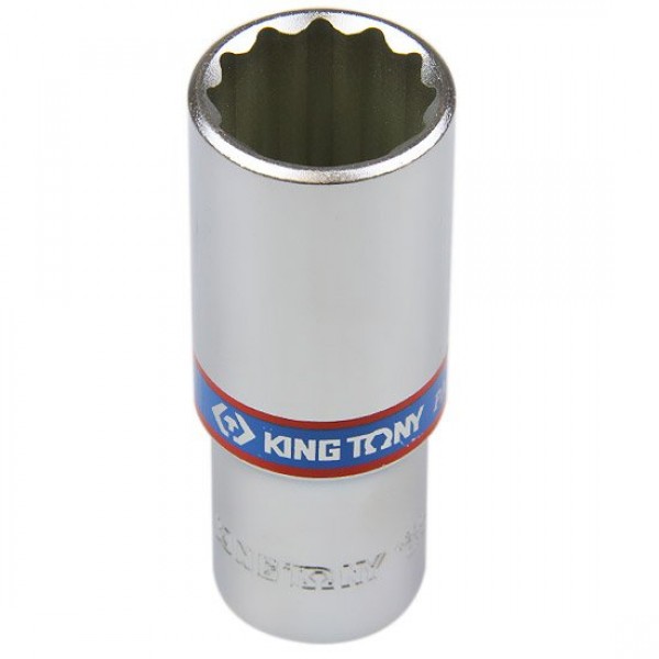 Soquete Estriado Longo 22 mm com Encaixe de 1/2 Pol. - KING TONY-423022