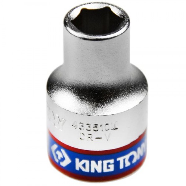 Soquete Sextavado Curto de 1/2 Pol. - 10 mm - KINGTONY-433510