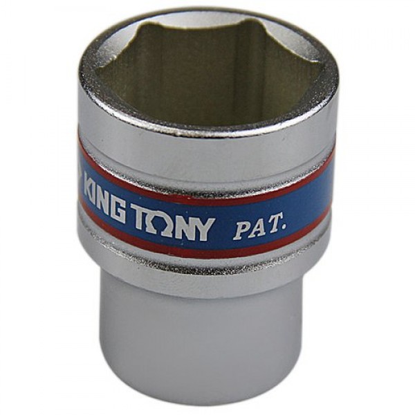 Soquete Sextavado Curto de 1/2 Pol. - 22 mm - KINGTONY-433522